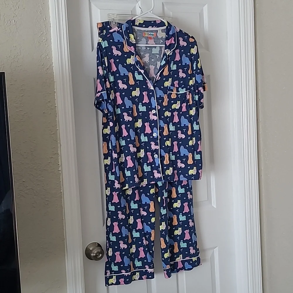PJ Salvage Dog Print Pajama Set Medium - Picture 2 of 15